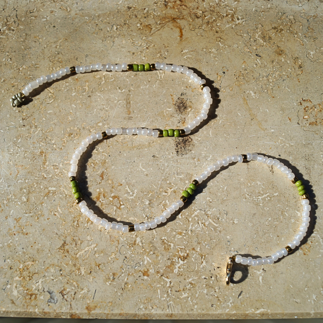 Golden Leaf Beaded Necklace