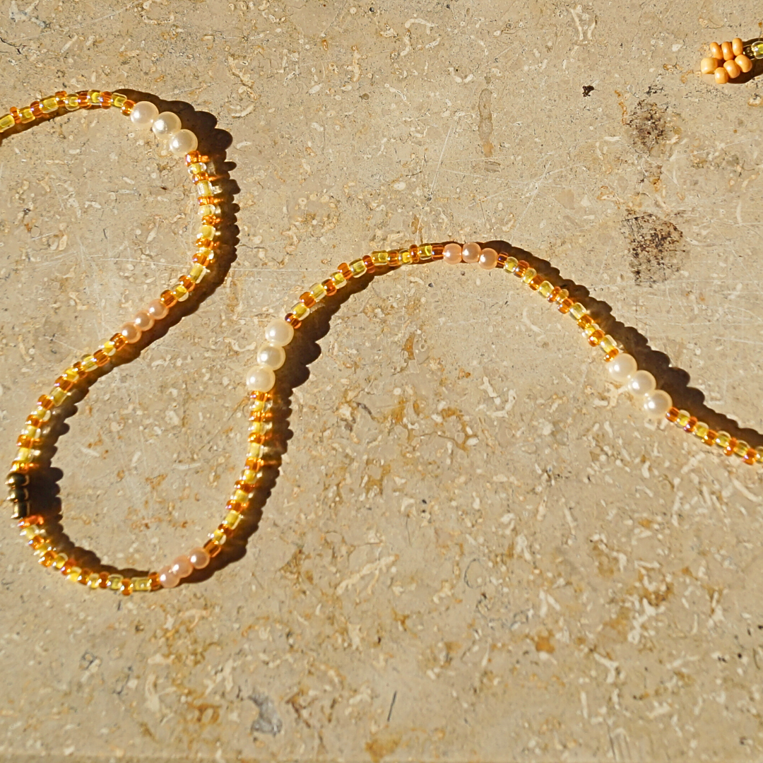 Warm Glaze Beaded Necklace