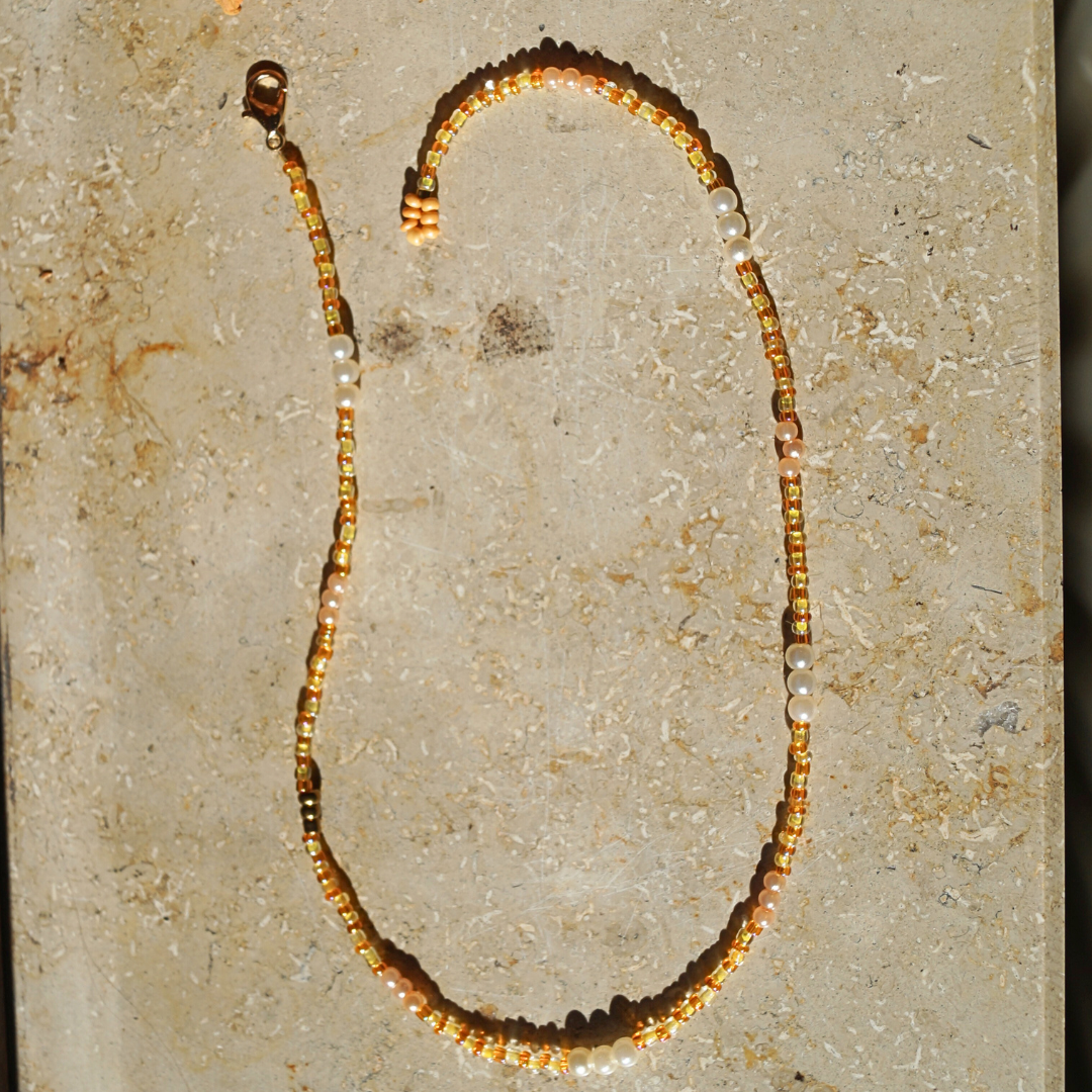 Warm Glaze Beaded Necklace