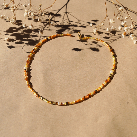 Sweet Sunset Beaded Necklace